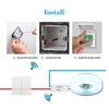 eWeLink Interrupteur mural à bouton-poussoir Télécommande Télécommande 2 Type 86 Interrupteur MARCHE / ARRÊT 433 MHz Transmetteur de télécommande sans fil avec autocollants Position libre Flexible pour la maison