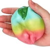 Exquis Fun Soft Cartoon Peach Squishy Slow Rising Squeeze Toy sangles de téléphone Ballchains Simulation Kawaii Squishies crème parfumée Fidget Toys pour enfants et adultes vert + rose