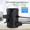 Extension de tour de prise multiprise 2500w AC110-250v10A avec 16 prises AC et 4 ports USB et 1 type C et indicateur LED de charge sans fil Câble d