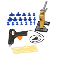 Extracteur de réparation sans peinture de corps de voiture + 18 onglets + pistolet à colle + bâtons de colle de 5pcs
