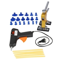 Extracteur de réparation sans peinture de corps de voiture + 18 onglets + pistolet à colle + bâtons de colle de 5pcs