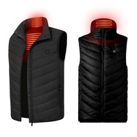 Extérieur USB chauffage manteau gilet hiver Flexible électrique thermique vêtements col montant pêche randonnée vêtements chauds