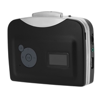 Ezcap230 Cassette Tape-to-MP3 Converter Enregistrer sur un disque Flash USB Enregistreur autonome à partition automatique avec écouteurs Noir
