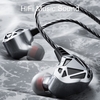 F5 6D Écouteurs 3.5mm Sport Casque Stéréo Basse Métal Wired Gaming Écouteurs avec Micro In-Ear Headset
