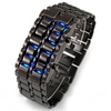 Fabricants Spot Lava Steel Belt LED Watch-Silver - Lampe LED rouge