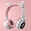 Faddish Student Oreilles de chat mignon Casque monté sur la tête sans fil Cartoon BT Jeu casque rechargeable