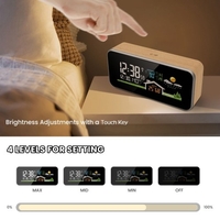 FanJu FJ1005A Station météo intérieur et extérieur affichage numérique thermomètre humidité réglable luminosité rétro-éclairage maison prévision Station DCF Radio contrôle avec calendrier réveil