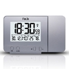 FanJu Projection Réveil Rotatif Numérique Projection Horloge Multifonctionnel LCD Horloge Numérique Date Snooze Fonction Rétro-Éclairage Rotatif Projecteur Horloge