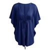 Fashion Sexy V Neck Batwing Sleeve Solid Loose Blouse décontrachée pour femme