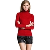 Fashion Winter Women Sweater Tricots manches longues à manches de tortue