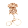 Fashional bijoux creux alliage Vintage Shinning strass Owl pendentif porte-clefs/Key Chain