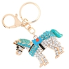 Fashional bijoux creux Shinning strass cheval Aureate pendentif porte-clefs/Key Chain