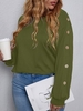 Femmes à manches longues T-shirt sweat goutte épaule grande taille décontracté hauts