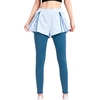 Femmes 2-en-1 Leggings taille élastique fermeture éclair réglable séchage rapide respirant collants de course athlétique entraînement Compression Yoga pantalon