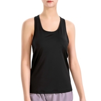 Femmes 2-en-1 soutien-gorge débardeurs tampons amovibles évider dos de course Yoga course d