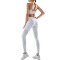 Femmes 2 pièces tenues sans manches soutiens-gorge de sport taille haute push up leggings de yoga sans couture