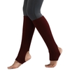 Femmes Bas Talon Ouvert Genou Haute Jambières Tricot Côtelé pour Yoga Ballet Danse Se Détendre