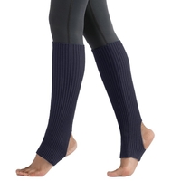 Femmes Bas Talon Ouvert Genou Haute Jambières Tricot Côtelé pour Yoga Ballet Danse Se Détendre