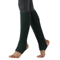 Femmes Bas Talon Ouvert Genou Haute Jambières Tricot Côtelé pour Yoga Ballet Danse Se Détendre