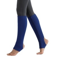 Femmes Bas Talon Ouvert Genou Haute Jambières Tricot Côtelé pour Yoga Ballet Danse Se Détendre