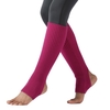 Femmes Bas Talon Ouvert Genou Haute Jambières Tricot Côtelé pour Yoga Ballet Danse Se Détendre