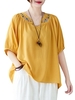 Femmes Blouse ample broderie manches chauve-souris grande taille Vintage vacances T-Shirts