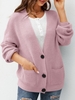 Femmes Cardigan à manches longues boutons col en V lâche tricoté manteaux décontractés