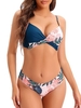 Femmes deux pièces maillot de bain imprimé épissage Bikini ensemble sexy maillots de bain