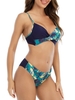 Femmes deux pièces maillot de bain imprimé épissage Bikini ensemble sexy maillots de bain