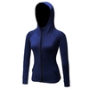 Femmes Full-zip Hooded Jackets Sport Hoodie Raglan Manches Longues Poches Workout Running Exercise Gym Track Sweat Casual Tops Activewear