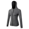 Femmes Full-zip Hooded Jackets Sport Hoodie Raglan Manches Longues Poches Workout Running Exercise Gym Track Sweat Casual Tops Activewear