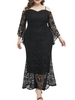 Femmes grande taille robe en dentelle hors de l