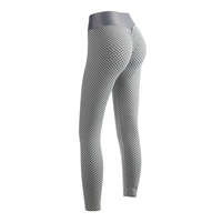 Femmes Leggings Anti Cellulite Butt Lifting Taille Haute Texturé Élastique Yoga Pantalon Bubble Butt Sport Collants D