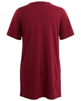Femmes Mini-robe à lacets creux évasé V manches courtes T-shirt à manches longues Plus Size Casual Dress Vestidos