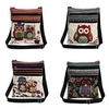 Femmes Mini Sac bandoulière Owl Broderie Jacquard Zipper sangle réglable Lumière Messenger Voyage épaule extérieure Sac