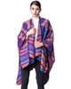 Femmes Poncho Écharpe Cardigan Chandail Extrémité Géométrique Chaleureuse
