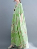 Femmes robe ample avec poches Vintage imprimé à manches courtes décontracté vacances plage robe