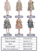 Femmes robe ample imprimé demi manches Vintage décontracté vacances plage robe