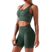 Femmes Sport soutien-gorge et Shorts ensemble cyclisme Yoga Leggings évider Racer dos hauts pantalon taille haute pour Gym maison rues 2 pièces