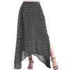 Femmes Vintage taille haute Polka Dot Maxi robe Side Slit asymétrique Hem Summer Retro Long jupe