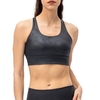 Femmes Yoga Bra Sports Workout Jogging Crop Tops rembourré Wirefree Casual Vest Noir
