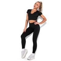 Femmes Yoga Costume Sportswear Tenues Super Stretch Workout Survêtement Gym Sports Bra Taille Haute leggings Yoga Pantalon pour Gym Workout Running