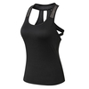 Femmes Yoga Gilet À Séchage Rapide Évider U Cou Extensible Respirant Moulante Running Gym Sportswear