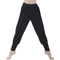 Femmes Yoga Sarouel Lâche Doux Modal Large Élastique Ceinture Extensible Danse Workout Jogger Pantalon Loungewear