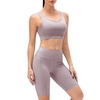 Femmes Yoga Soutien-Gorge Shorts Ensemble Rembourré Large Ceinture D