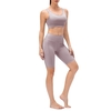 Femmes Yoga Soutien-Gorge Shorts Ensemble Rembourré Large Ceinture D