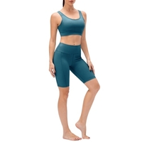 Femmes Yoga Soutien-Gorge Shorts Ensemble Rembourré Large Ceinture D