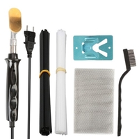 Fer à souder électrique 50 W,  kit de soudage en plastique avec 40 tiges,  1 maille,  brosse métallique,  support en fer pour pare-chocs de voiture,  réparation de surface professionnelle