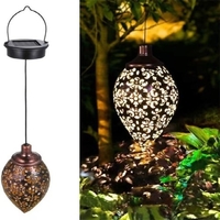 Fer Luminaires solaires étanches Lumières goutte-à-goutte Jardin extérieur Patio Paysage Feneur Décoratif Projection