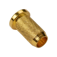 Ferrules de chaîne de corps traversantes Pièces de quincaillerie en métal de petite taille pour guitares électriques Ensemble de 6 pièces Argent